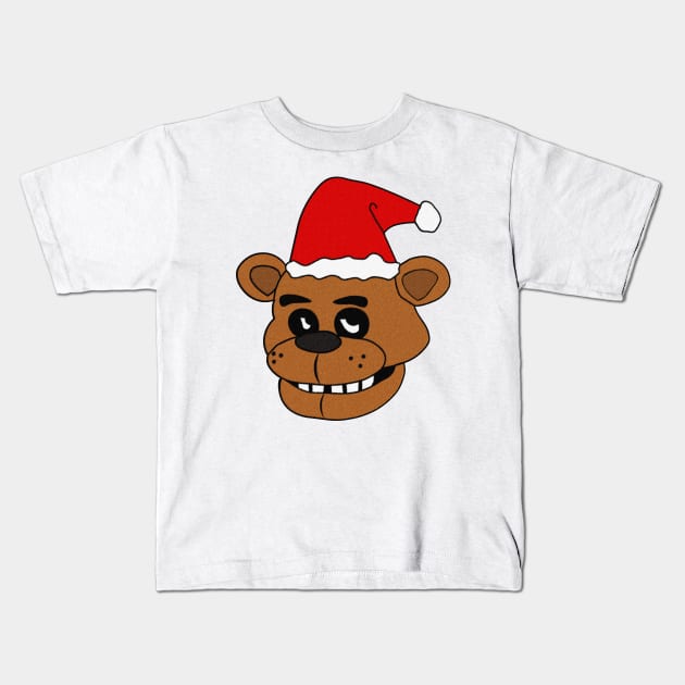 Freddy Fazbear Xmas Kids T-Shirt by Ilustra Zee Art